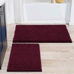 NEW! 2 Piece Chenille Bath Mat Set